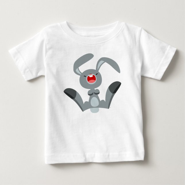 Pour Bébé Jolie Joyeuse Cartoon Rabbit Baby T-shirt (Devant)