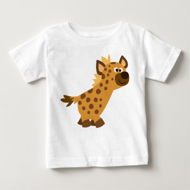 Pour Bébé Jolie Marche Cartoon Hyena Baby T-Shirt (Devant)