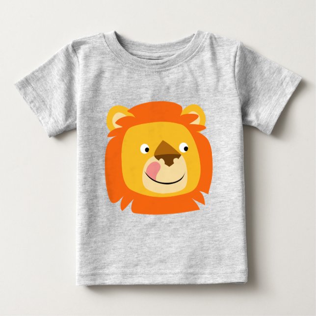 Pour Bébé Jolie Yummy Cartoon Lion Baby T-shirt (Devant)