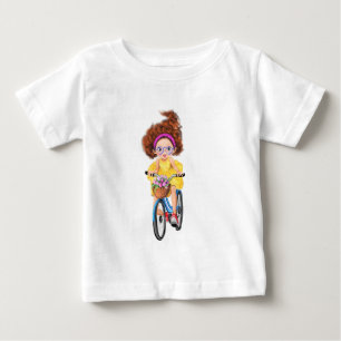 Pour Bébé Joyeuse fille avec Bike Baby T-shirt
