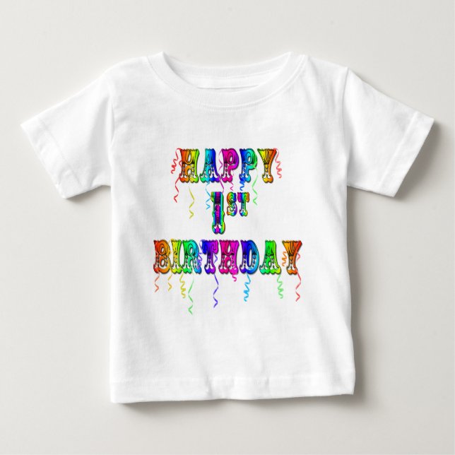 Pour Bébé Joyeux 1er anniversaire T-shirt et (Devant)