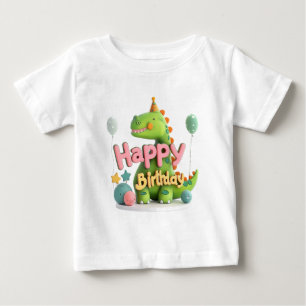 Pour Bébé Joyeux Anniversaire Dinosaure – T-shirt de fête am