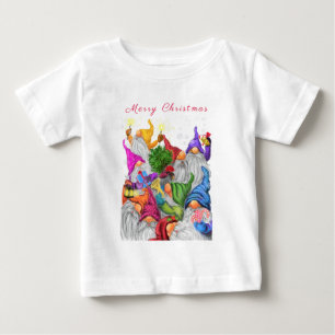 Pour Bébé Joyeux Gnomes Noël Baby T-shirt