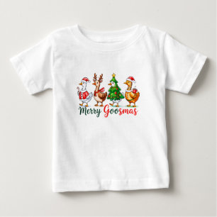 Pour Bébé Joyeux Goosmas Noël Drôle de T-Shirt Tri-Blend Goo