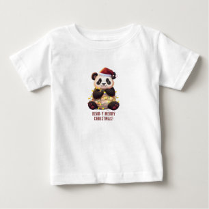Pour Bébé Joyeux Noël à l'ours ! T-shirt Panda Baby Joueur