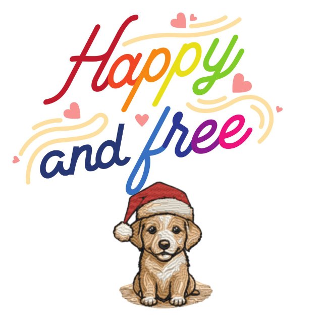 Pour Bébé joyeux Noël Joyeux et libre T-shirt chien (Créateur téléchargé)