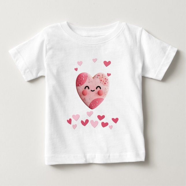 Pour Bébé Kawaii Cookie with Hearts and Sprinkles T-Shirt (Devant)