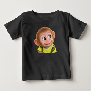 Pour Bébé kids t-shirt funny Monkey looking to the side