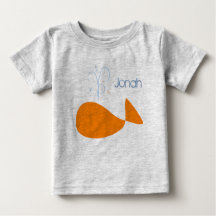 La baleine de Jonas orange badine le T-shirt