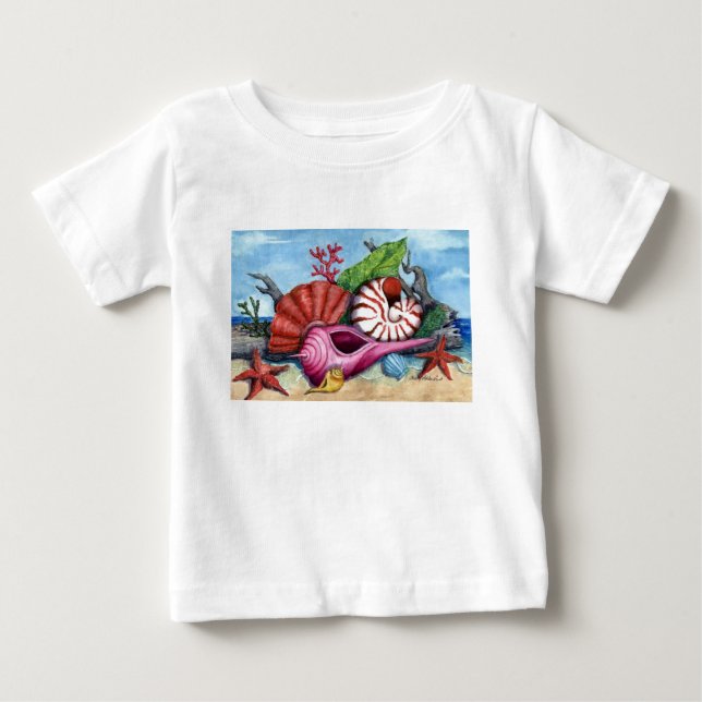 Pour Bébé La plage écosse le T-shirt - customisé (Devant)