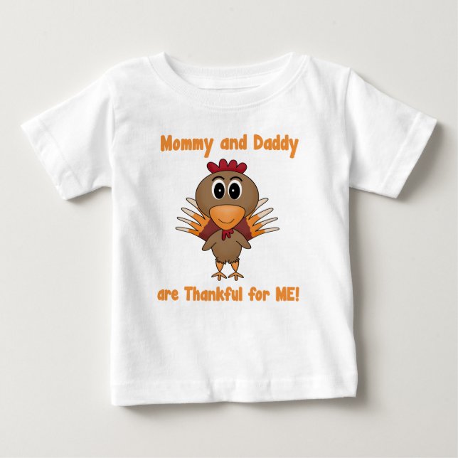 Pour Bébé La Turquie reconnaissante badine le T-shirt (Devant)