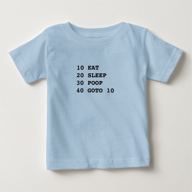 Pour Bébé La vie est T-shirt court de douille de BASIC (Devant)