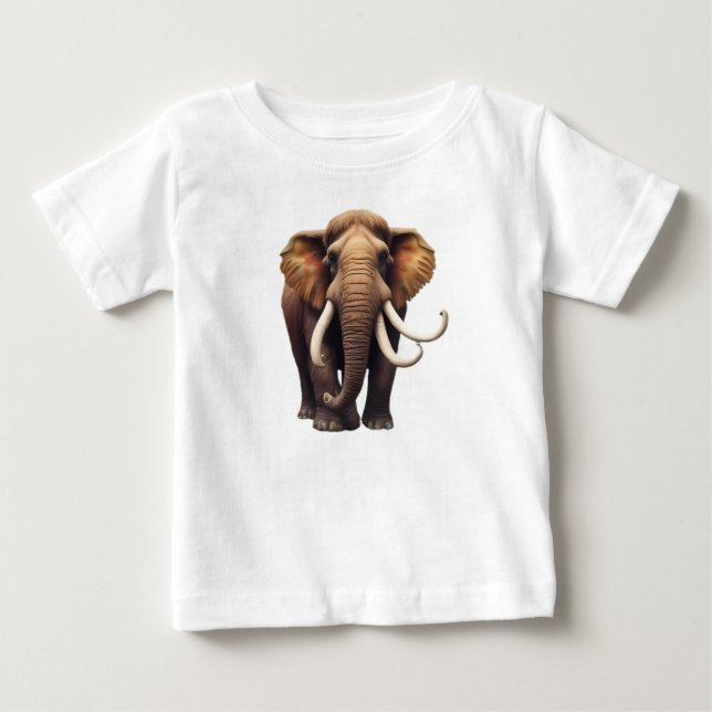 Pour Bébé Laine Mammoth Elephant T-shirt Design (Devant)