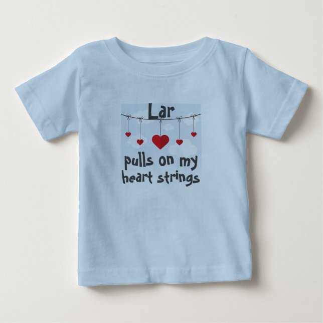 Pour Bébé Lar Pulls Sur Mes Cordes Coeurs T-Shirt (Devant)