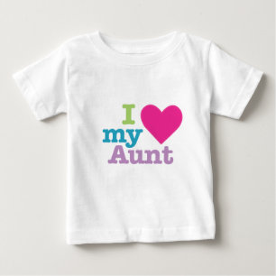 Pour Bébé Le coeur I ma tante badine le T-shirt