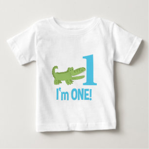 Pour Bébé Le ęr anniversaire d'alligator je suis UN T-shirt