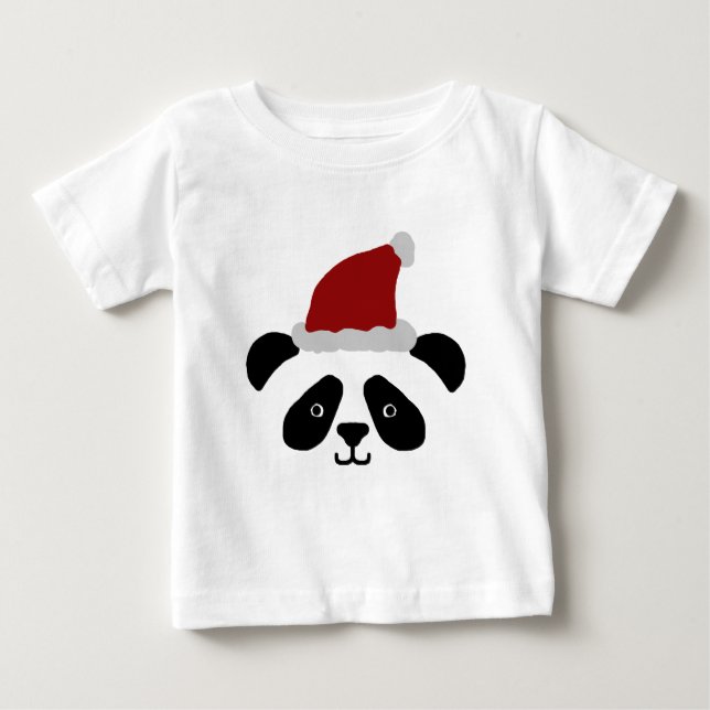 Pour Bébé Le panda de Père Noël badine le T-shirt (Devant)