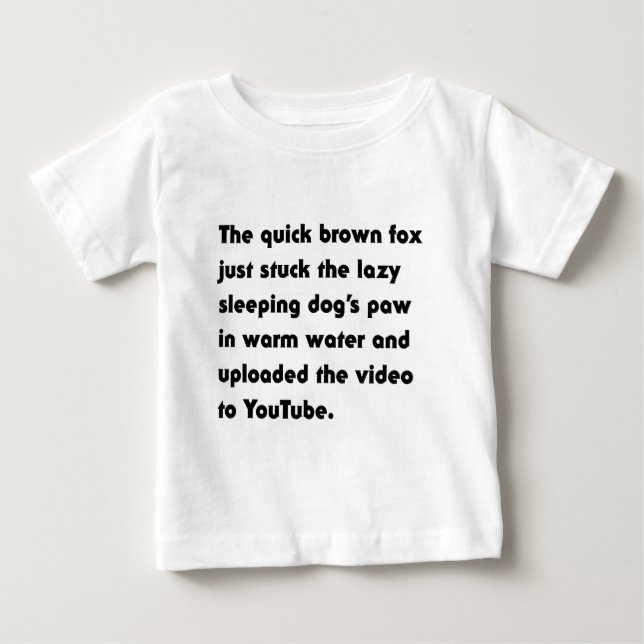 Pour Bébé Le Renard Brun Rapide Vient de Coller... T-Shirt P (Devant)