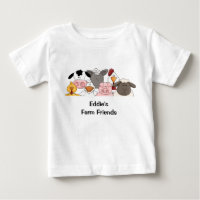 Le T-shirt de l'enfant d'amis de ferme