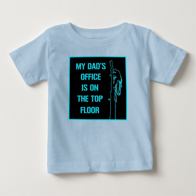 Pour Bébé Le T-shirt d'enfants, le bureau de mon papa est (Devant)