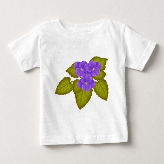 Pour Bébé Le T-shirt des enfants pourpres de violettes (Devant)