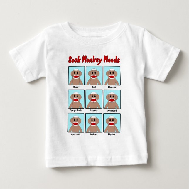 Pour Bébé Le T-shirt du nourrisson de modes de singe de (Devant)