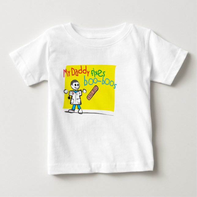 Pour Bébé Le T-shirt infantile mon papa fixe des gaffes (Devant)