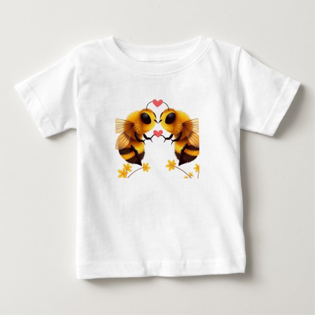Pour Bébé LES ABEILLES DANS LE T-shirt Bébé-AMOUR (Devant)