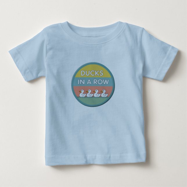 Pour Bébé Les canards dans une rangée mignonne T-shirt motiv (Devant)