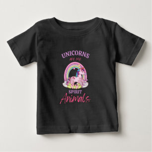 Pour Bébé Les licornes sont mon esprit Animaux T-shirt