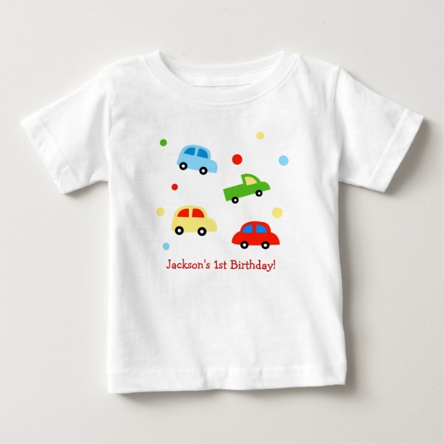 Pour Bébé Les voitures troquent le ęr T-shirt personnalisé (Devant)