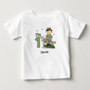 Pour Bébé Lil Fishingman 1er anniversaire Baby T-shirt