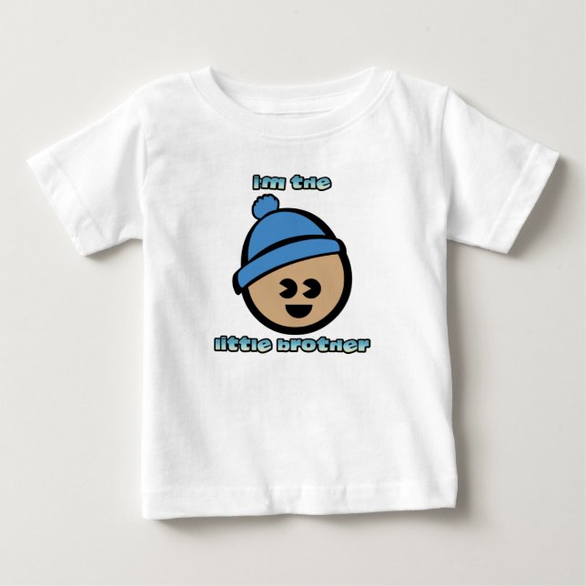 Pour Bébé "Little Brother" Infant Long Sleeve T-Shirt (Devant)