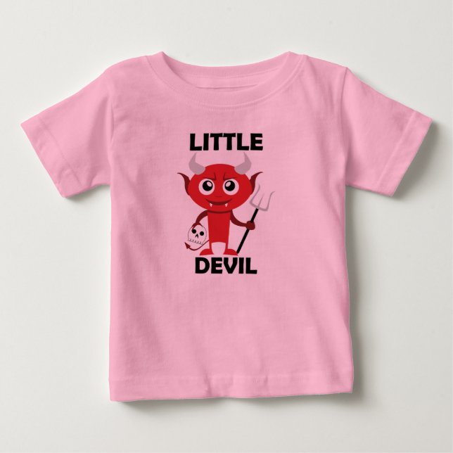 Pour Bébé Little Devil - Baby Fine Jersey T-Shirt  (Devant)