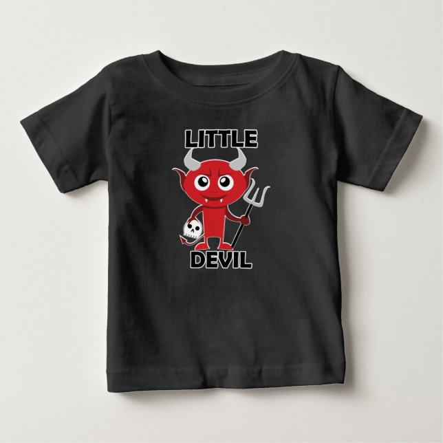 Pour Bébé Little Devil - Baby Fine Jersey T-Shirt  (Devant)