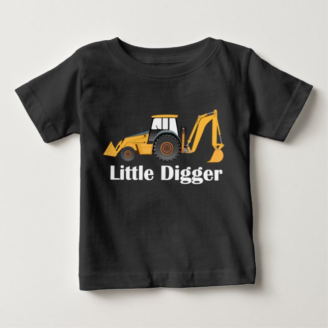 Pour Bébé Little Digger - Baby Fine Jersey T-Shirt  (Devant)