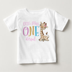 Pour Bébé Little Miss One Derful 1er Anniversaire T-shirt b