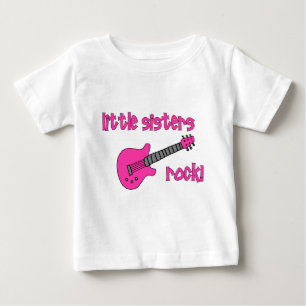 Pour Bébé Little Sisters Rock ! avec T-shirt Guitare Rose