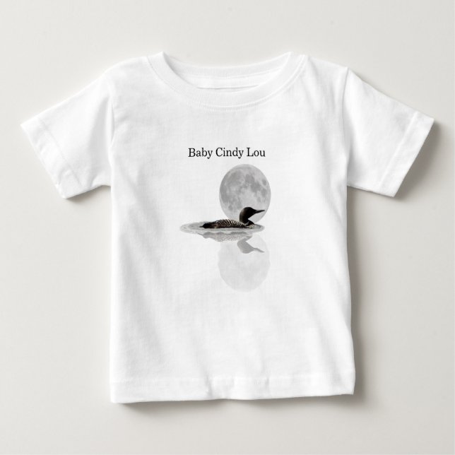 Pour Bébé Loon Swims Dans La Lune Baby T-Shirt (Devant)