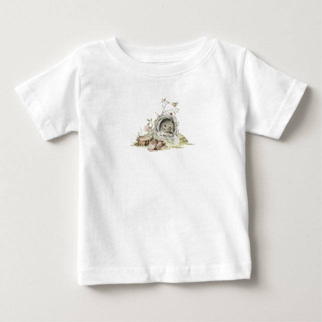 Pour Bébé L'ours dans un T-shirt arboré (Devant)
