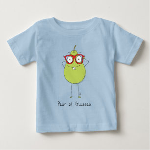 Pour Bébé L'Ourse des lunettes Amusante et mignonne T-shirt 