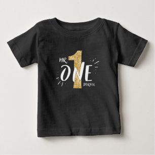 Pour Bébé M. Onederful Anniversaire T-shirt Garçon Black Gol
