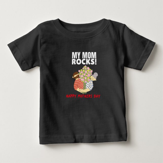 Pour Bébé Ma mère roche style art designer t-shirt (Devant)