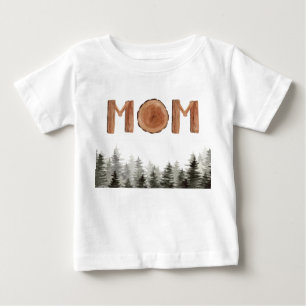 Pour Bébé Maman Rustic Green Trees Baby T-shirt