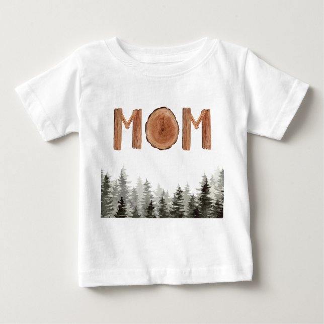 Pour Bébé Maman Rustic Green Trees Baby T-shirt (Devant)
