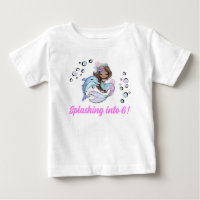 Mermaid Thème 6ème anniversaire T-shirt enfant