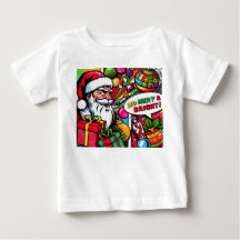 Merry & Bright Pop Art - T-shirt de Noël gras