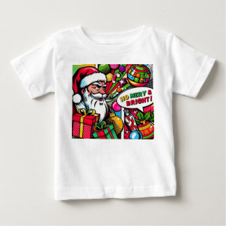Pour Bébé Merry & Bright Pop Art - T-shirt de Noël gras