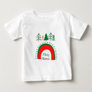 Pour Bébé Merry Christmas Baby T-shirt blanc
