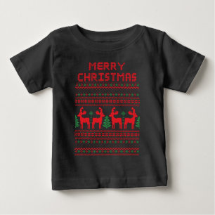 Pour Bébé MERRY CHRISTMAS PIXEL ART STYLE T-shirt